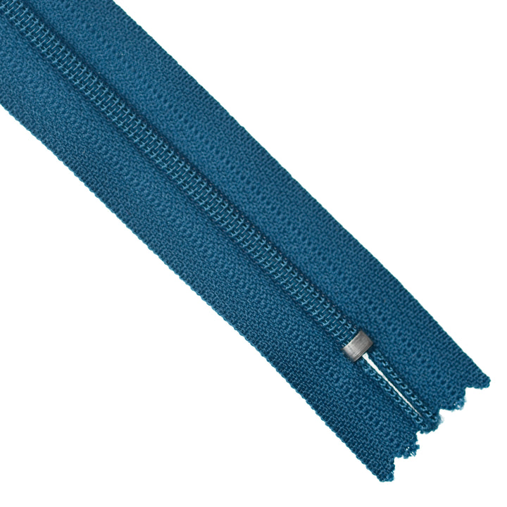 YKK NYLON CLOSED-END ZIP NO.3 COL 838 PEACOCK BLUE