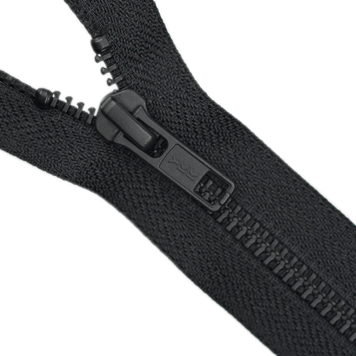 YKK METAL OPEN-END ZIP NO.5 BLACK OXY COL 580 BLACK
