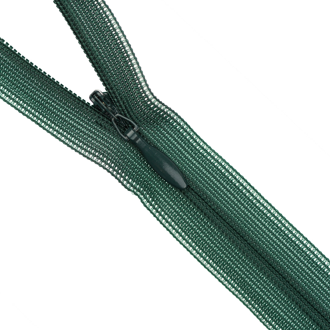 YKK INVISIBLE MESH ZIP COL 890 PINE GREEN