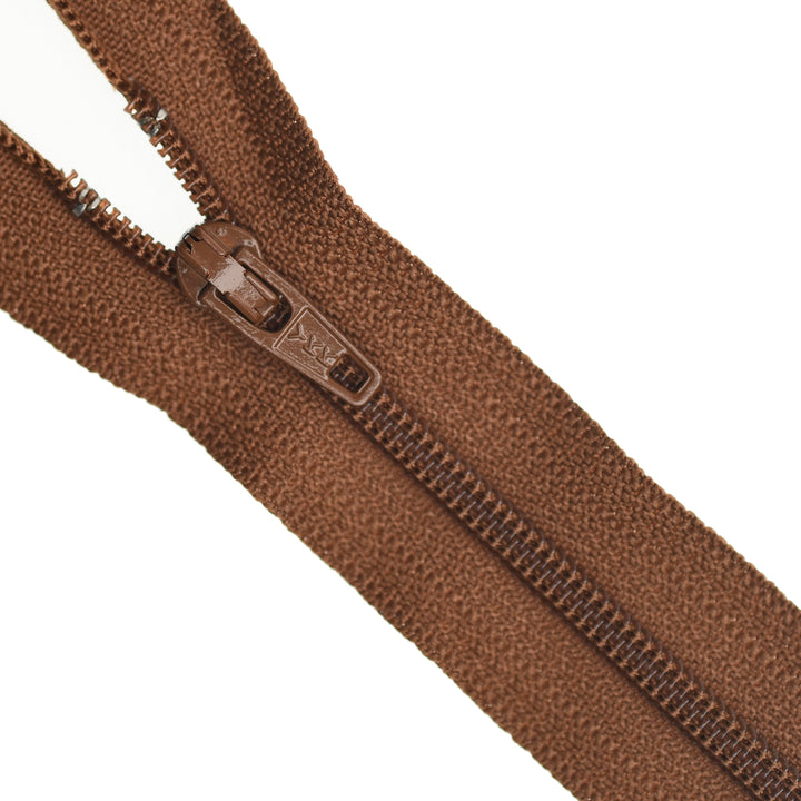 YKK NYLON CLOSED-END ZIP NO.3 COL 859 WARM BROWN