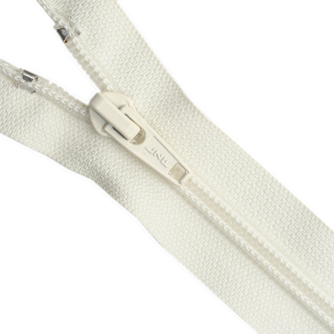 NYLON OPEN-END ZIP NO.5 COL OFF-WHITE