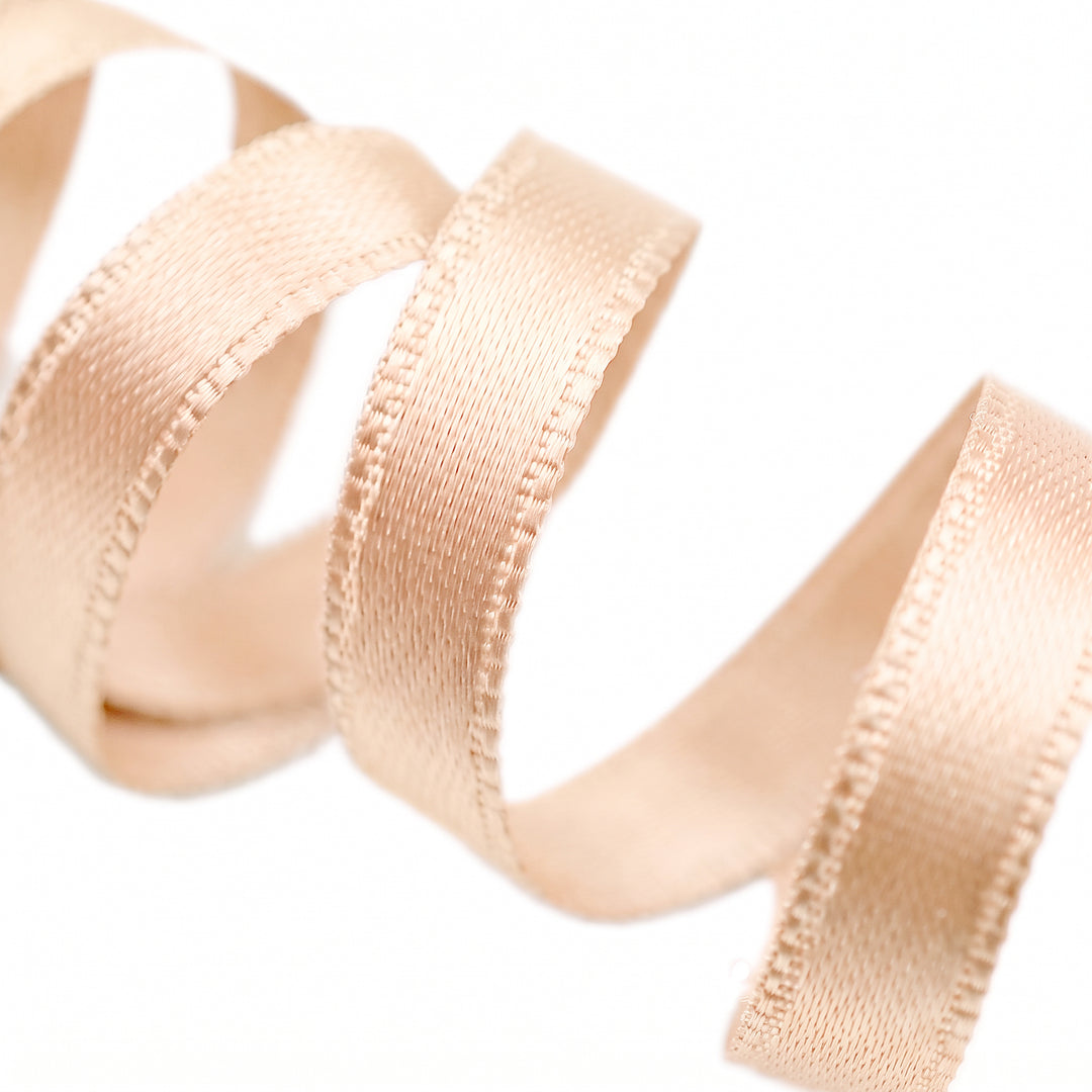 DOUBLE-SIDED SATIN RIBBON - NUDE