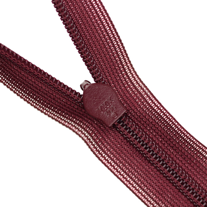 YKK INVISIBLE MESH ZIP COL 021DARK PLUM