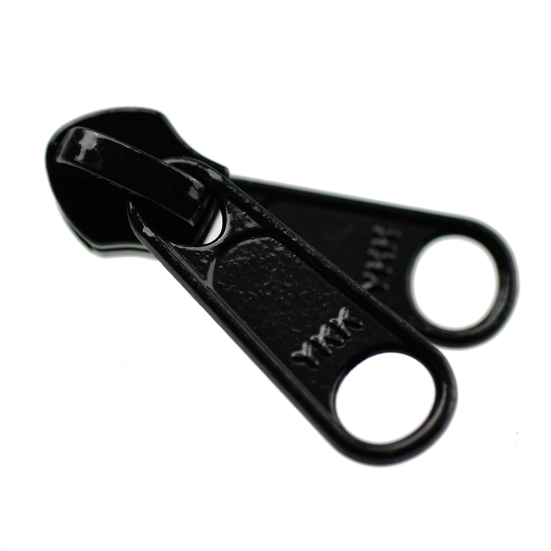 NON-LOCK DOUBLE LONG-PULL SLIDER FOR YKK NYLON COIL ZIPS - BLACK