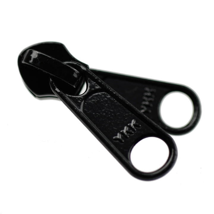 NON-LOCK DOUBLE LONG-PULL SLIDER FOR YKK NYLON COIL ZIPS - BLACK
