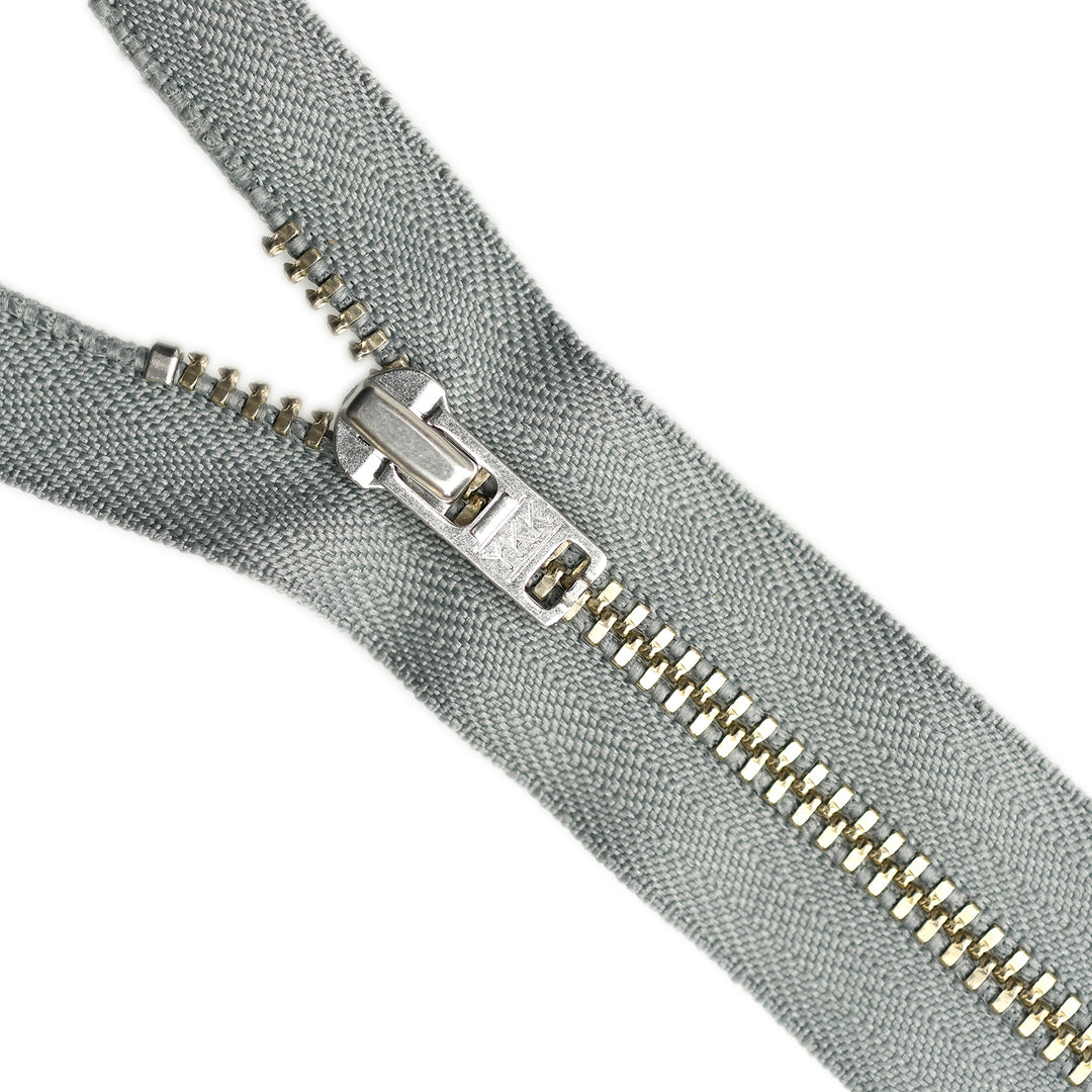 YKK METAL CLOSED-END ZIP NO.4.5 NICKEL COL 577