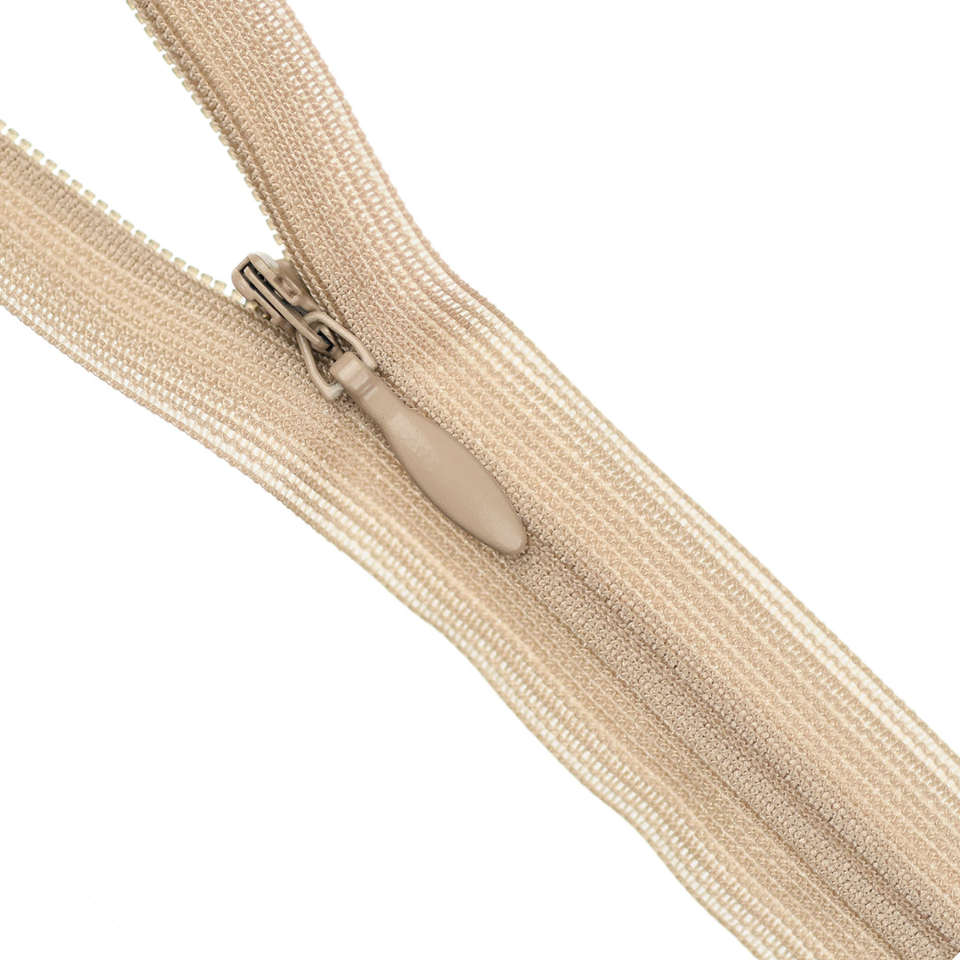 YKK INVISIBLE MESH ZIP COL 573 BEIGE