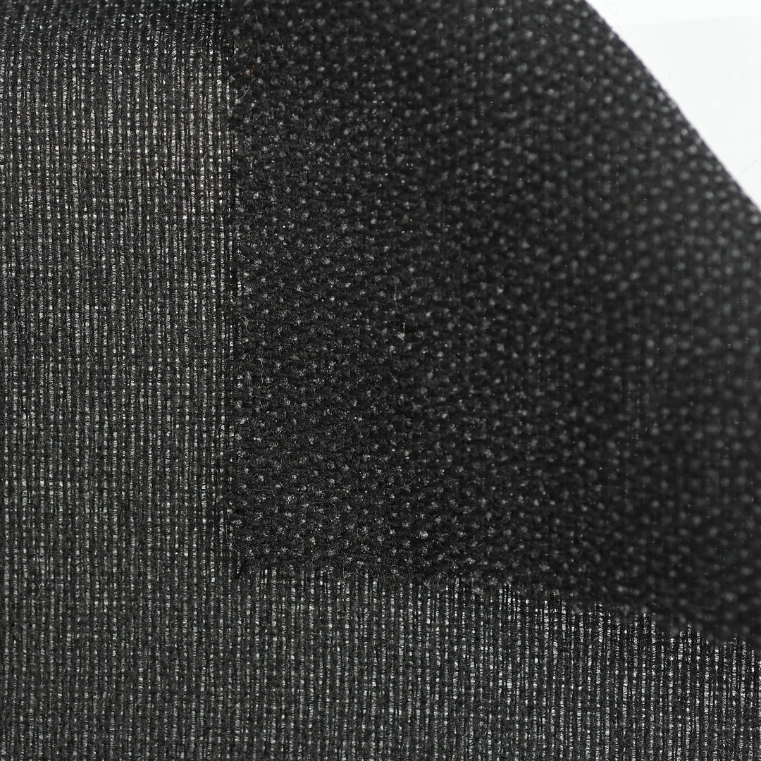 150CM 70GSM MEDIUM-WEIGHT WOVEN FUSING BLACK