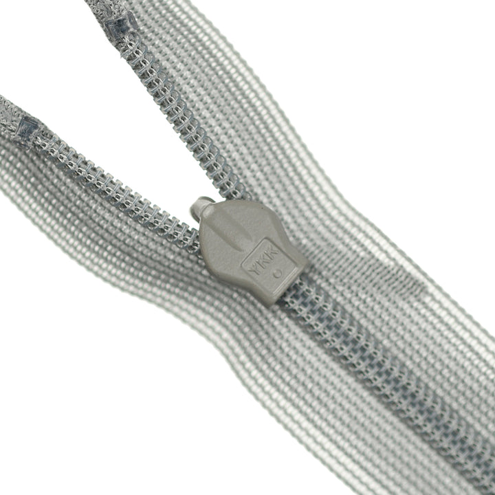 YKK INVISIBLE MESH ZIP COL 577 FOG GREY