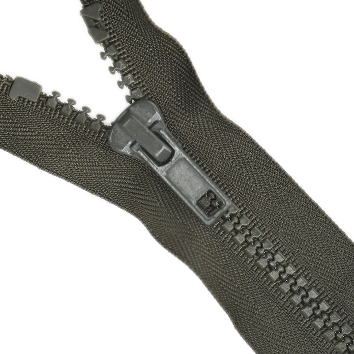 CHUNKY OPEN-END ZIP NO.5 COL DARK OLIVE