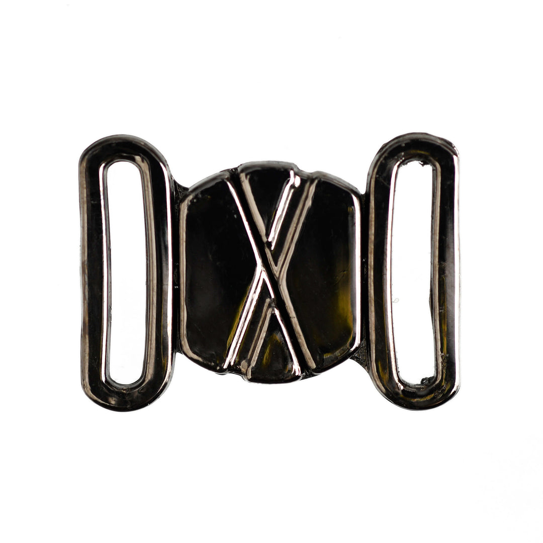 LARGE PLASTIC BUTTERFLY CLASP PEWTER