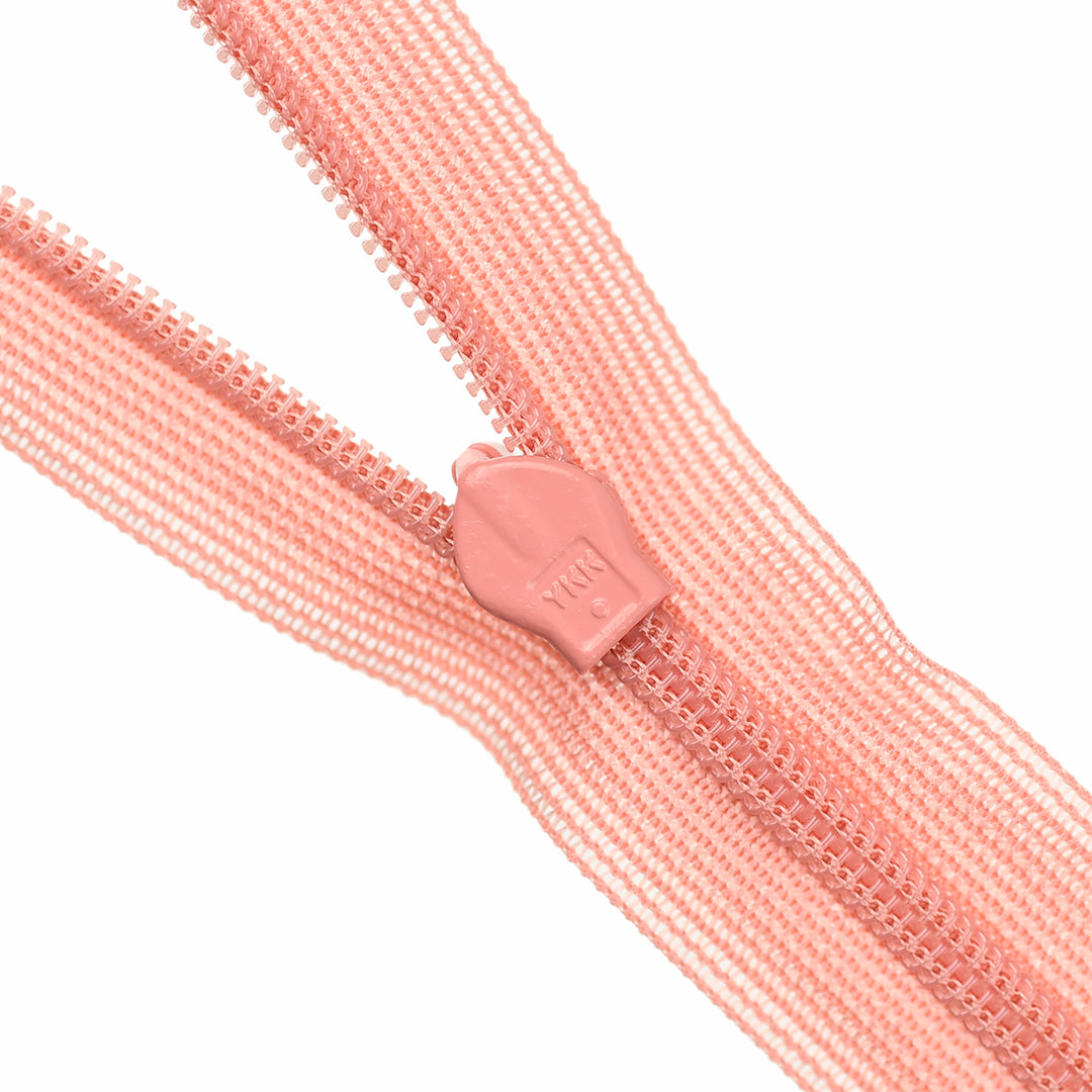 YKK INVISIBLE MESH ZIP COL 813 LIGHT CORAL