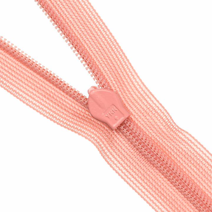 YKK INVISIBLE MESH ZIP COL 813 LIGHT CORAL