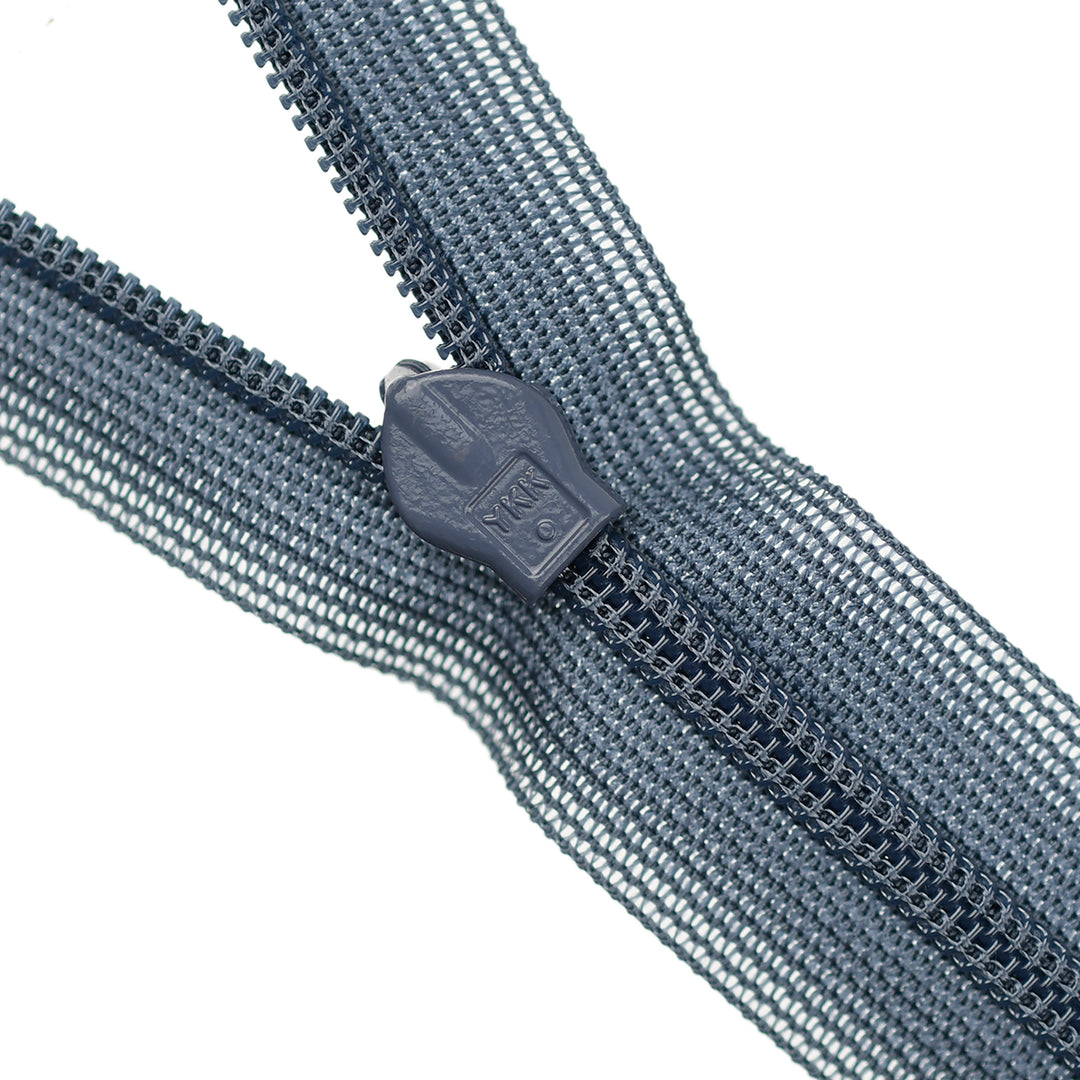 YKK INVISIBLE MESH ZIP COL 308 BLUE METAL