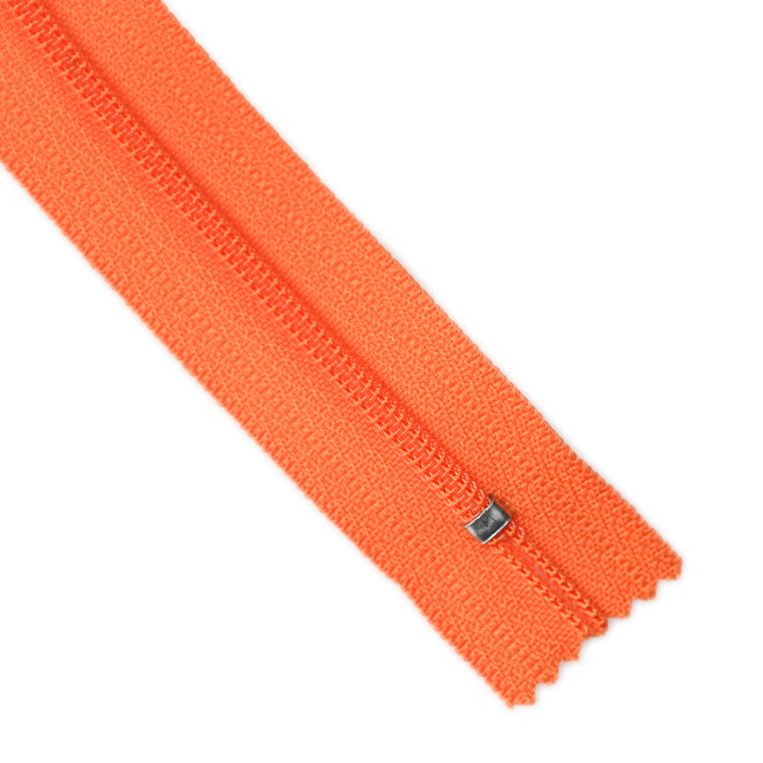 YKK NYLON CLOSED-END ZIP NO.3 COL 523 ORANGE