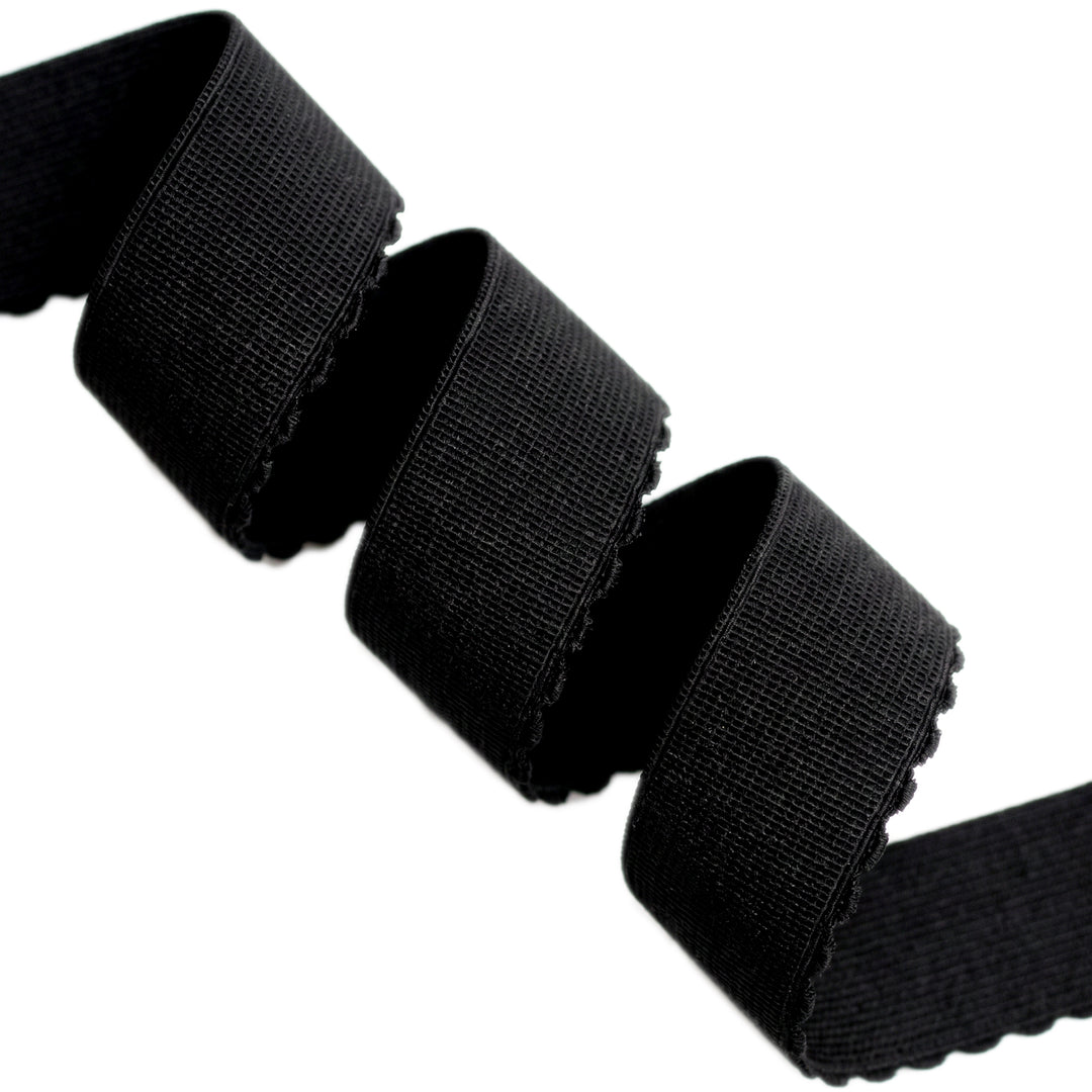 FORMLINE SCALLOPED PLUSH ELASTIC BLACK