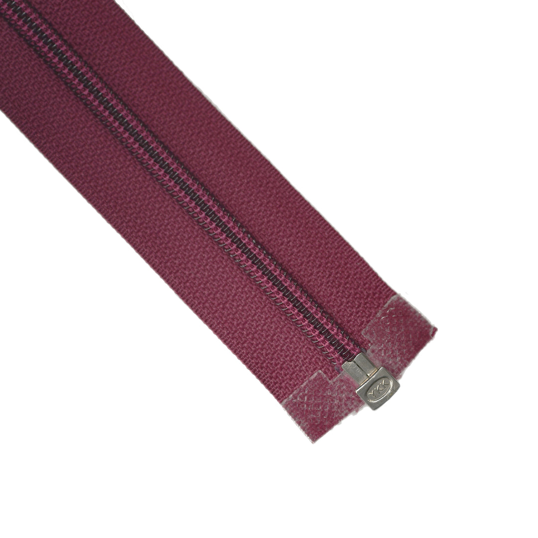 YKK NYLON OPEN-END ZIP NO.5 DOUBLE-PULL COL 525 DARK CHERRY
