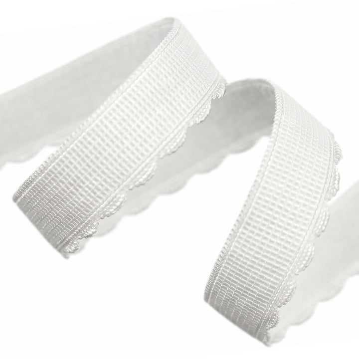 FORMLINE SCALLOPED PLUSH ELASTIC WHITE