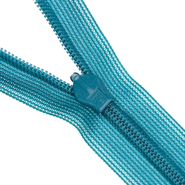 YKK INVISIBLE MESH ZIP COL 037 CARIBBEAN BLUE
