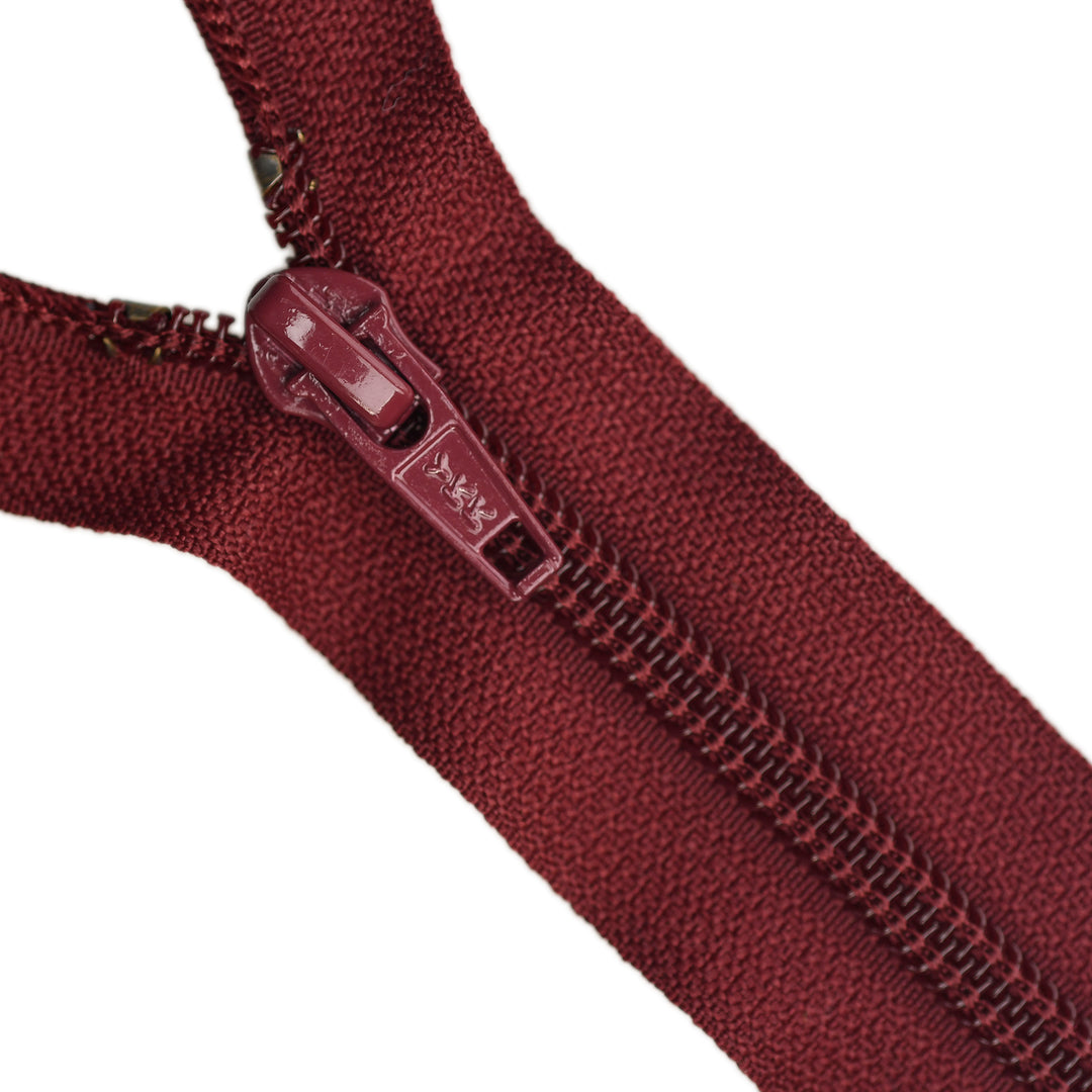 YKK NYLON OPEN-END ZIP NO.5 COL 527 BURGUNDY
