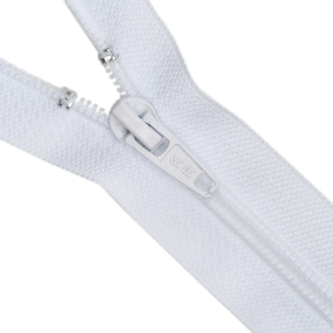 NYLON CLOSED-END NO.5 ZIP COL WHITE