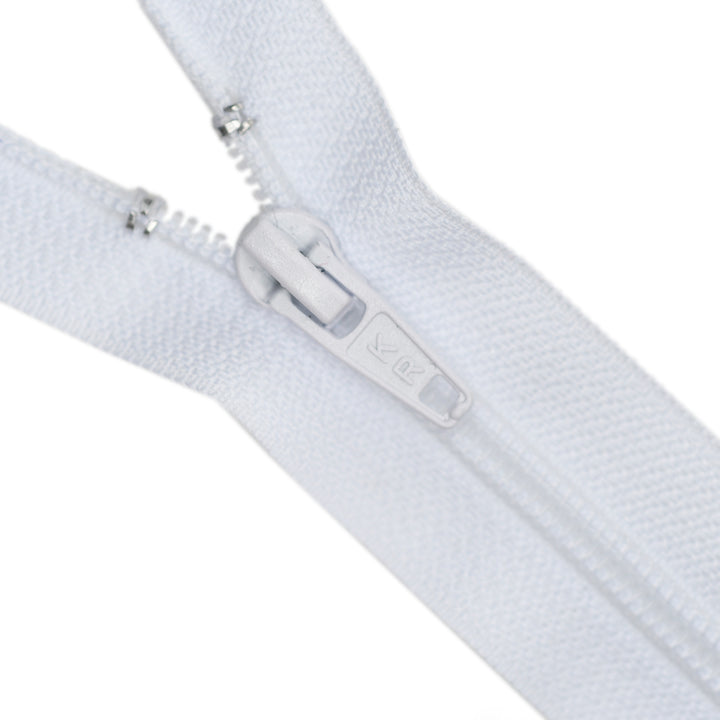 NYLON CLOSED-END NO.5 ZIP COL WHITE