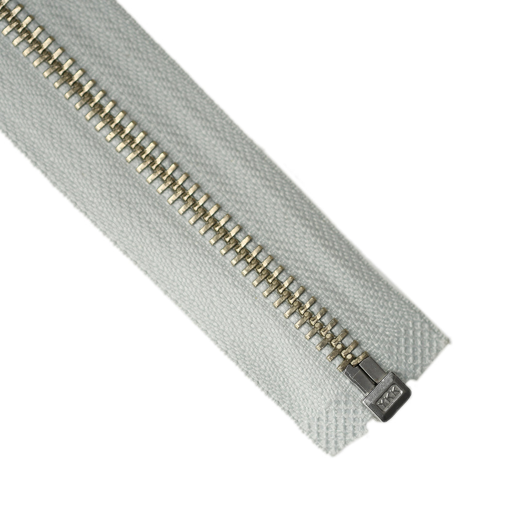 YKK METAL OPEN-END ZIP NO.5 NICKEL COL 574 VAPOUR GREY
