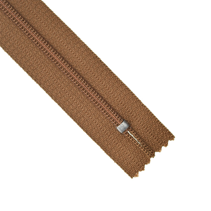 YKK NYLON CLOSED-END ZIP NO.3 COL 858 NUTMEG