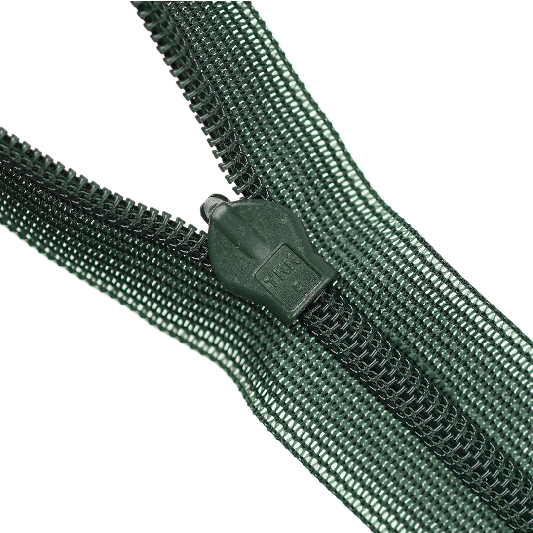 YKK INVISIBLE MESH ZIP COL 870 DARK PINE