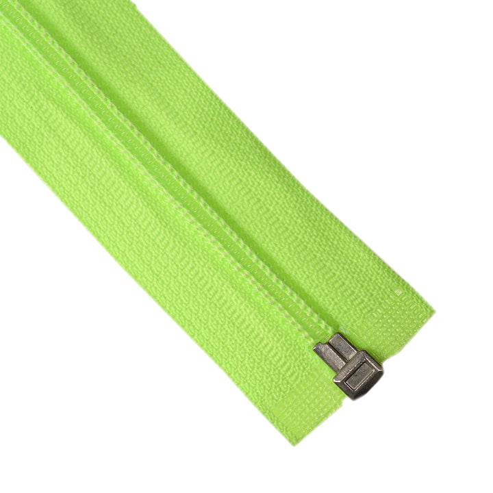 NYLON OPEN-END ZIP NO.5 COL FLUORO GREEN