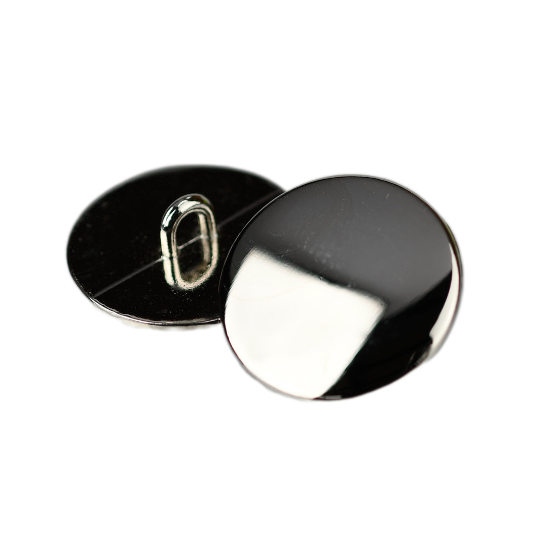 FLAT METAL SHANK BUTTON SILVER