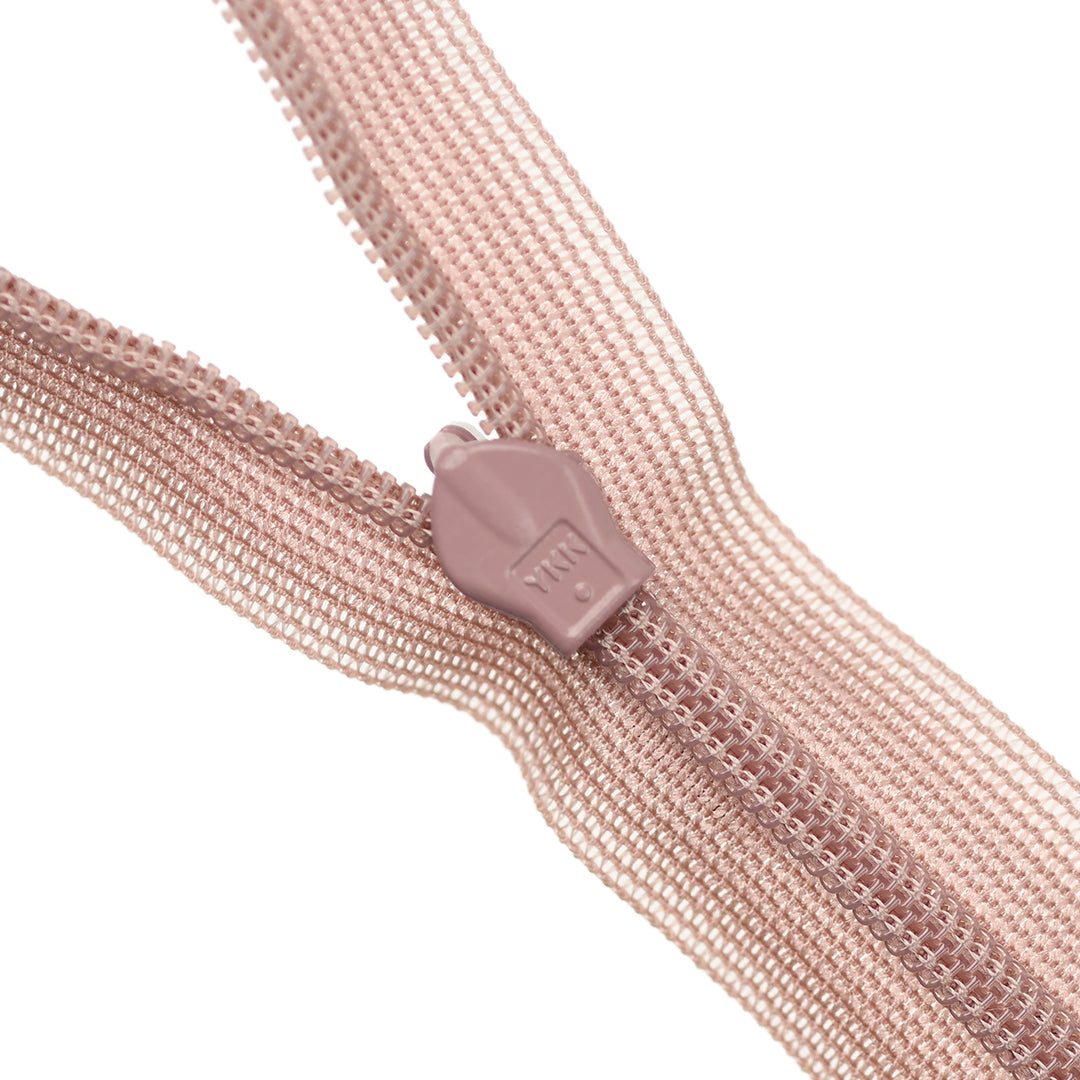 YKK INVISIBLE MESH ZIP COL 221 DEEP DUSTY ROSE