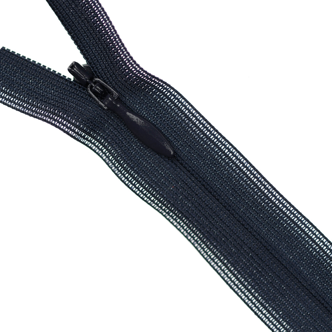 YKK INVISIBLE MESH ZIP COL 233 DARK NAVY