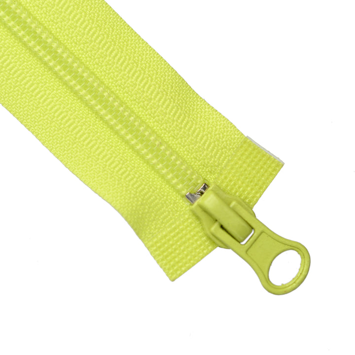 NYLON NO.5 OPEN-END TWO-WAY ZIP COL ACID GREEN