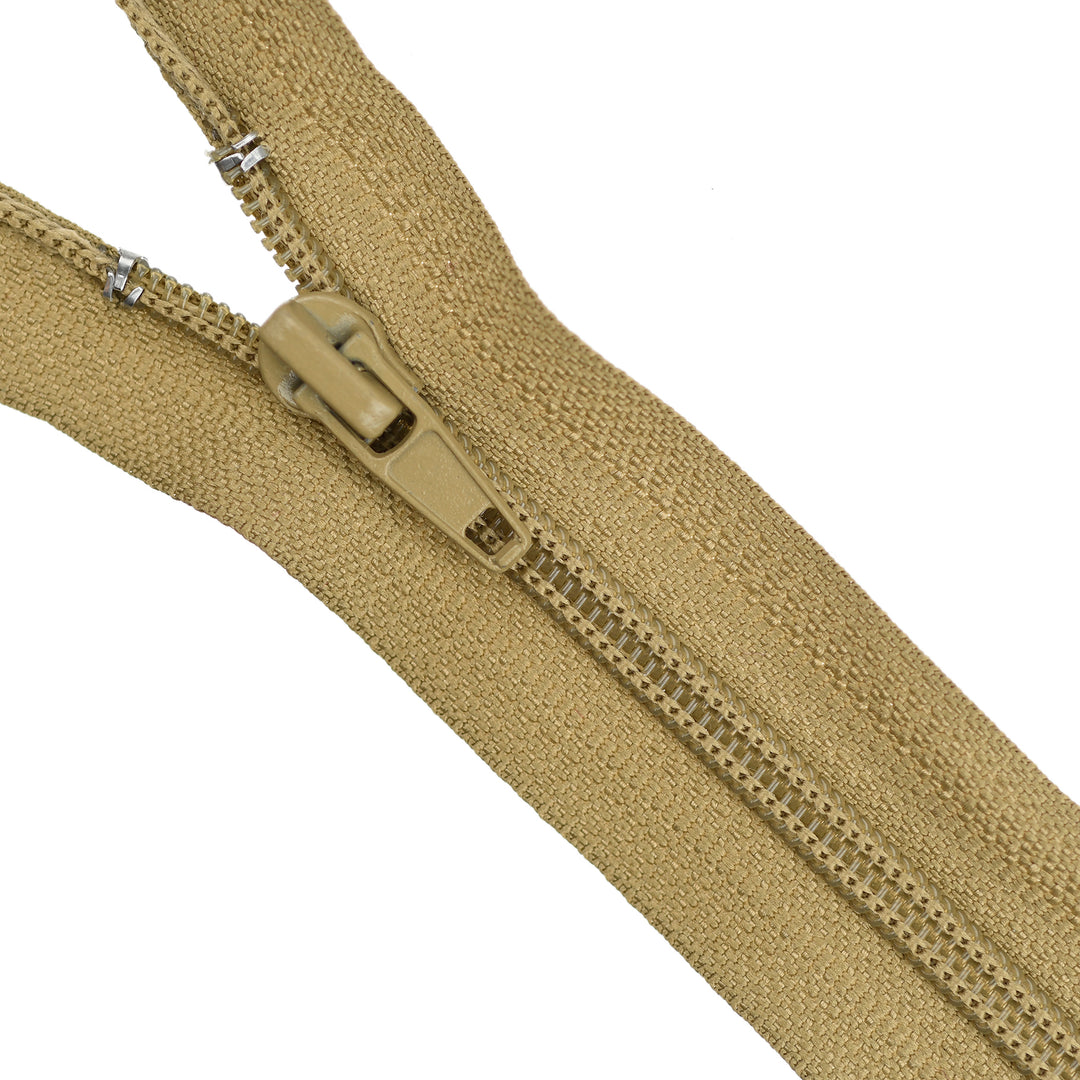 NYLON CLOSED-END NO.5 ZIP COL TAUPE