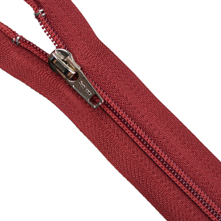NYLON NO.5 OPEN-END TWO-WAY ZIP COL GARNET