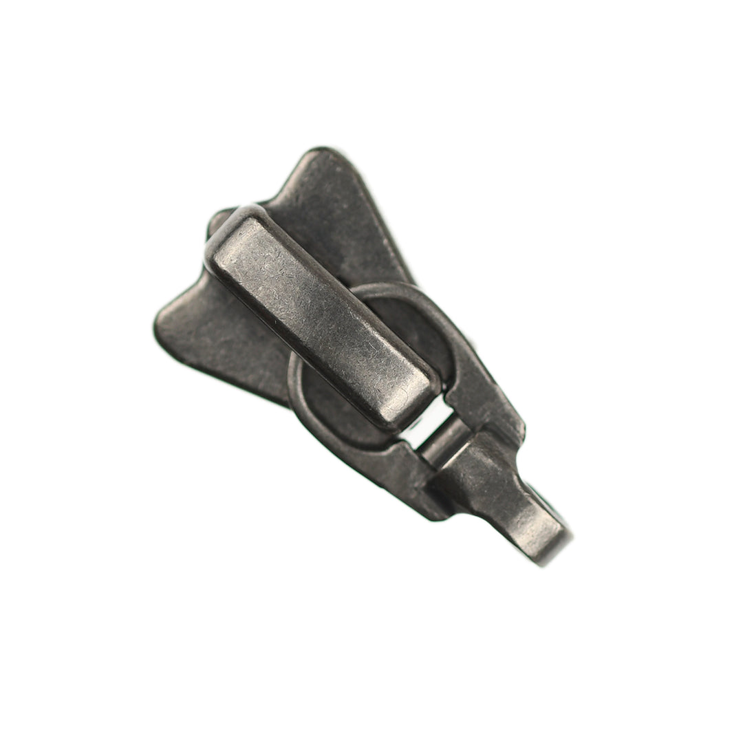 CRAMPER SLIDER FOR YKK VISLON ZIPS - ANTIQUE NICKEL