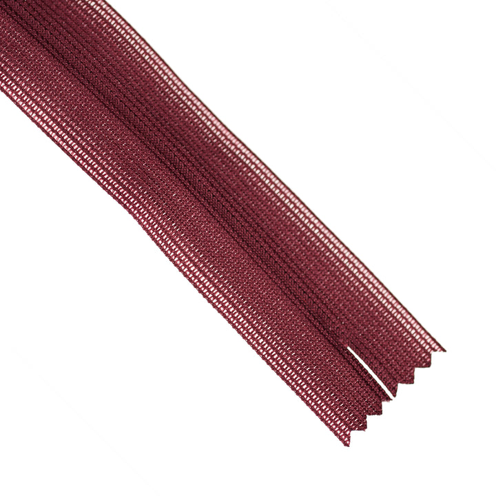 YKK INVISIBLE MESH ZIP COL 021DARK PLUM