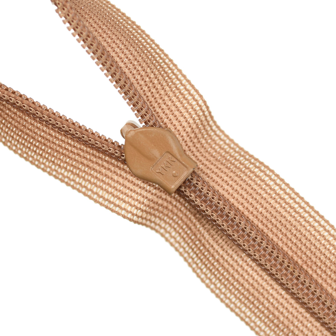 YKK INVISIBLE MESH ZIP COL 188 TOFFEE