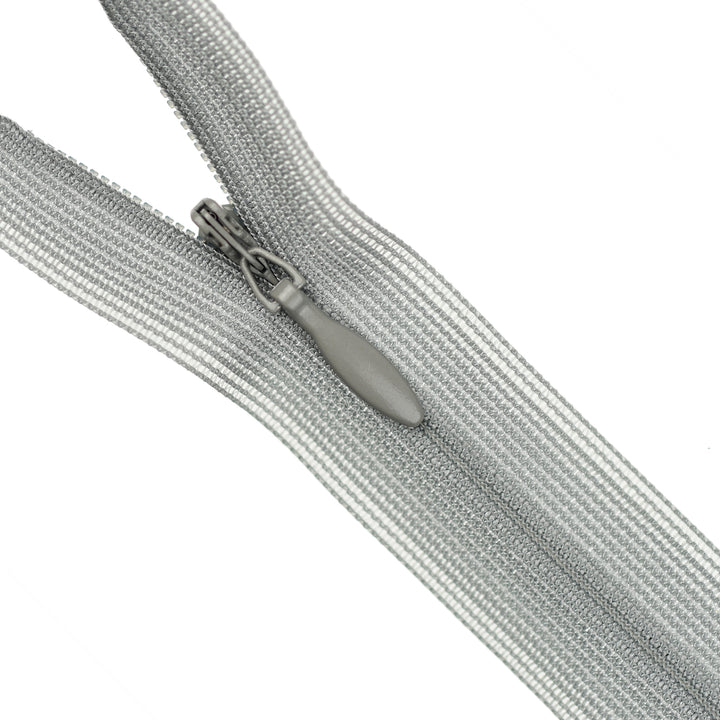 YKK INVISIBLE MESH ZIP COL 577 FOG GREY