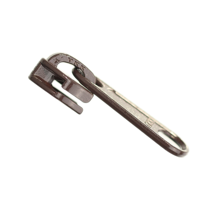 NON-LOCK LONG-PULL FOR YKK NYLON COIL ZIPS - DARK BROWN