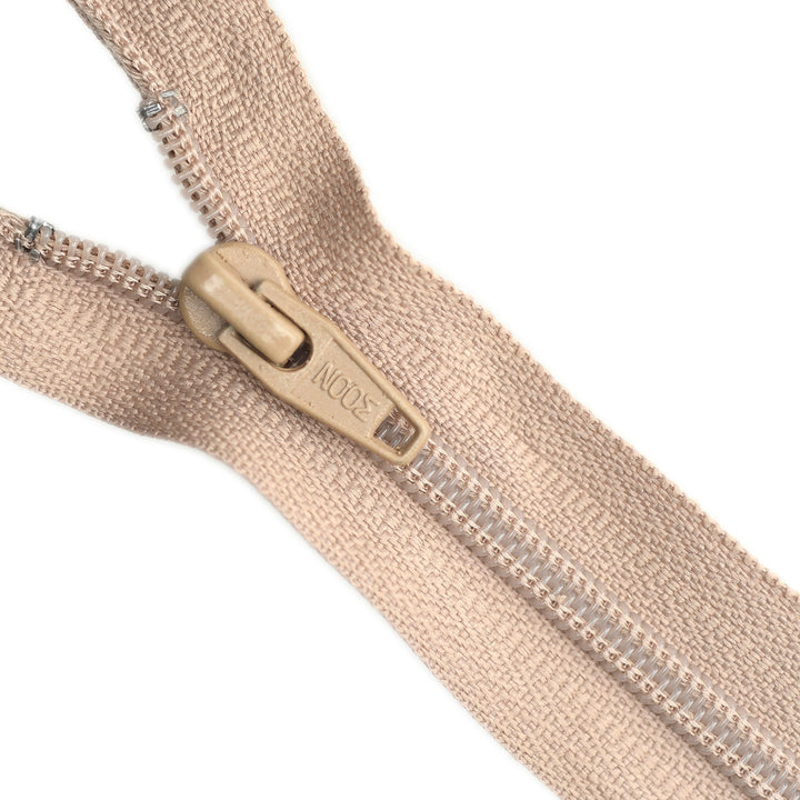 NYLON OPEN-END ZIP NO.5 COL LIGHT BEIGE