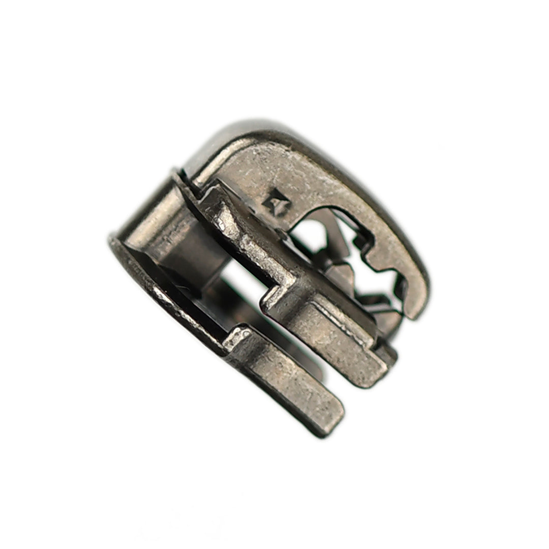 SNAP-ON CROWN AUTO-LOCK SLIDER FOR YKK METAL ZIPS - ANTIQUE NICKEL