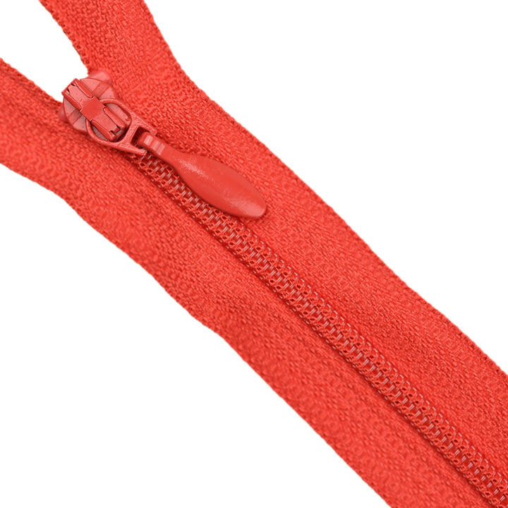 YKK NYLON OPEN-END ZIP NO.3 CORSET-PULL COL 518 WARM RED