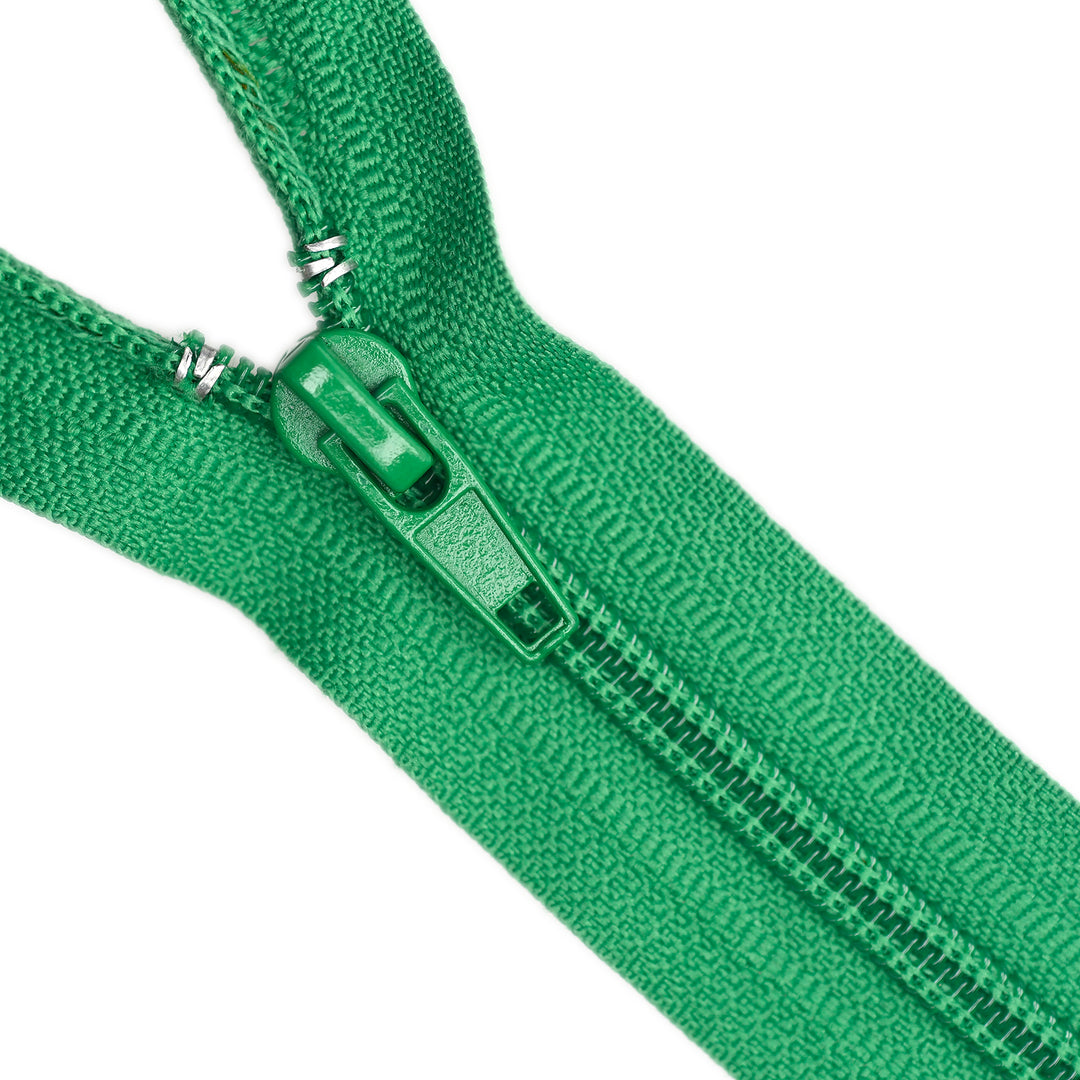 NYLON OPEN-END ZIP NO.5 COL EMERALD