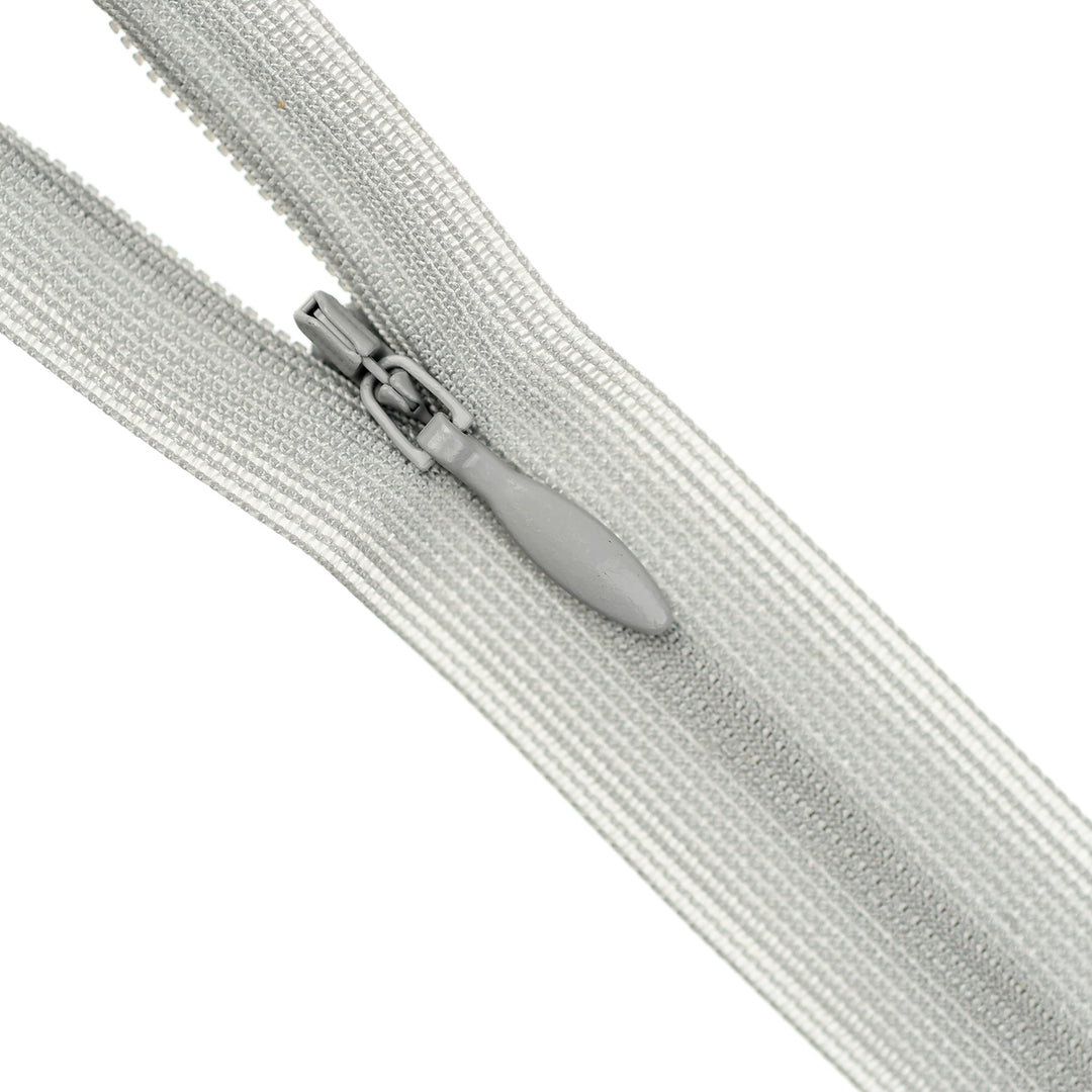 YKK INVISIBLE MESH ZIP COL 133 LIGHT GREY