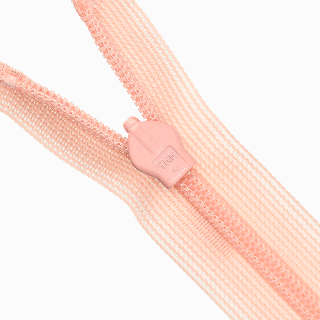 YKK INVISIBLE MESH ZIP COL 806 PEACH BLOSSOM