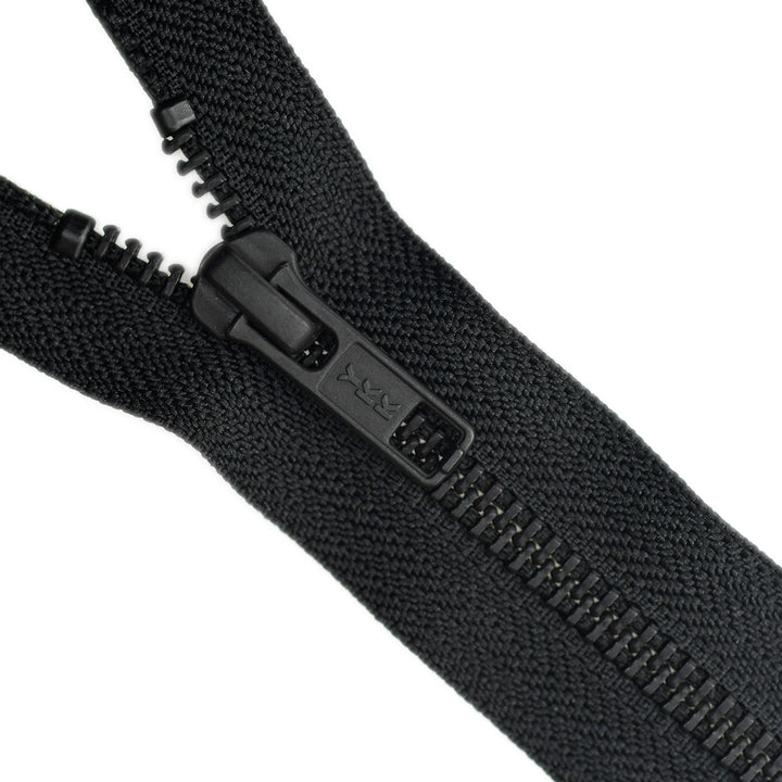 YKK METAL CLOSED-END ZIP NO.5 BLACK OXY COL 580 BLACK