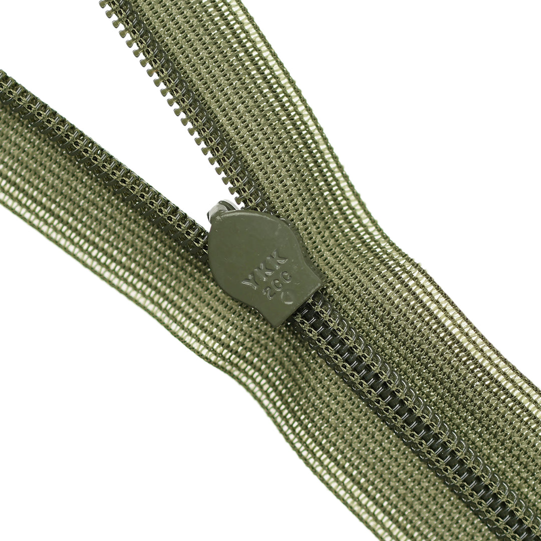 YKK INVISIBLE MESH ZIP COL 566 HUNTER GREEN