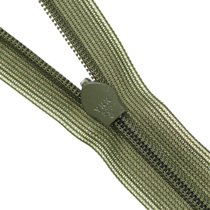 YKK INVISIBLE MESH ZIP COL 566 HUNTER GREEN